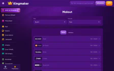 Kingmaker Casino — Maksutavat, tallennettu kuvakaappaus 16.7.2026