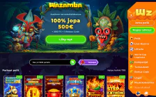 Wazamba Casino — Etusivu, tallennettu kuvakaappaus 15.7.2026