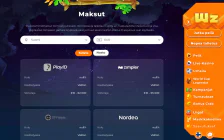 Wazamba Casino — Maksutavat, tallennettu kuvakaappaus 15.7.2026
