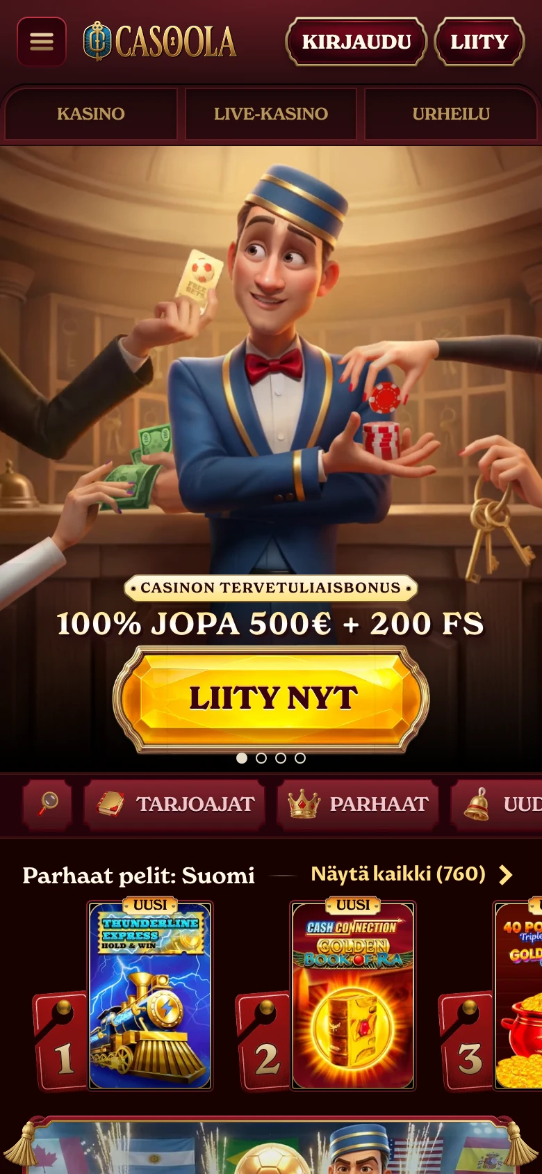 Casoola Casino mobiiliselaimessa
