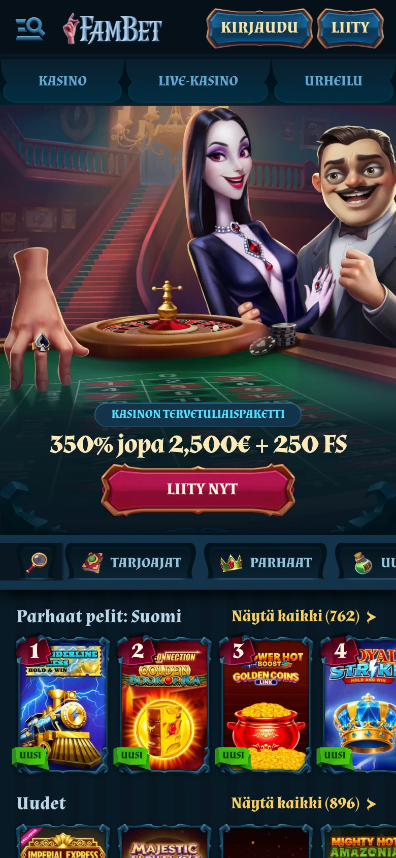 FamBet Casino mobiiliselaimessa