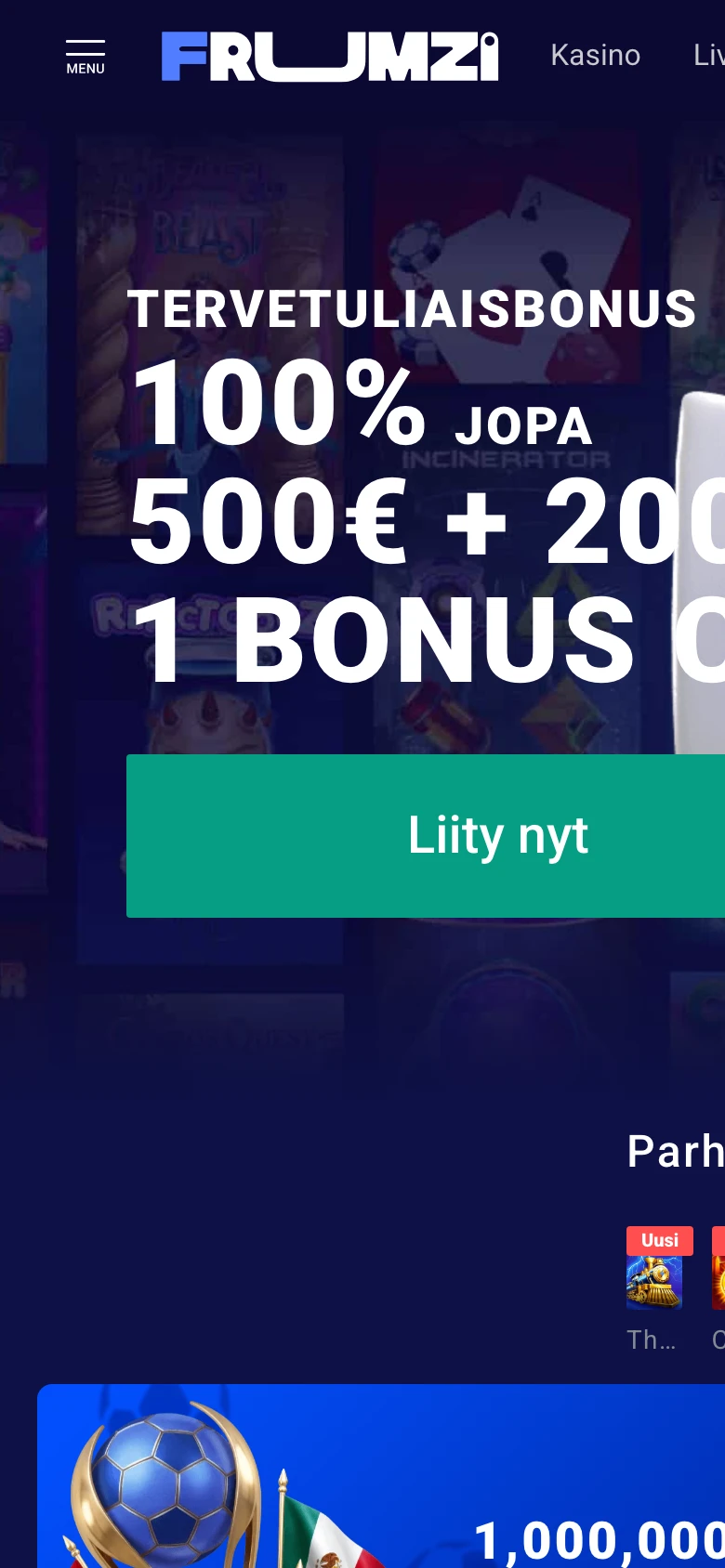 Frumzi Casino mobiiliselaimessa