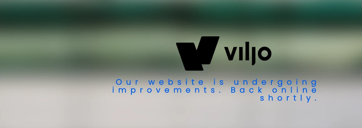 Viljo.com 18.10.2026: Viljo-logo ja ilmoitus, että sivusto on huoltotilassa