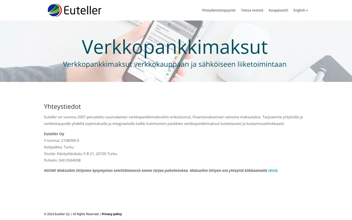 Euteller.com: tuetut suomalaiset pankit logoineen, kuvattu 18.10.2026